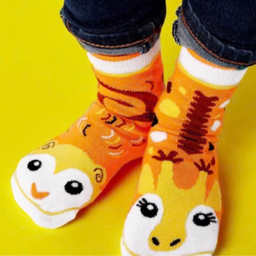 Pals‎ Socks Monkey and Giraffe Mismatched Socks Size 1-3 years  New